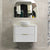 Tura Shaker 900mm Curved Wall Hung Vanity Cabinet, Matte White