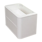 Tura Shaker 900mm Curved Wall Hung Vanity Cabinet, Matte White