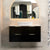 Tura Shaker 1200mm Curved Wall Hung Vanity Cabinet, Matte Black