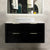 Tura Shaker 1200mm Curved Wall Hung Vanity Cabinet, Matte Black