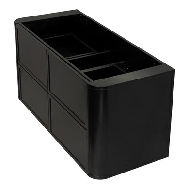 Tura Shaker 1200mm Curved Wall Hung Vanity Cabinet, Matte Black