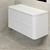 Tura Shaker 1200mm Curved Wall Hung Vanity Cabinet, Matte White