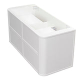 Tura Shaker 1200mm Curved Wall Hung Vanity Cabinet, Matte White