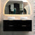 Tura Shaker 1500mm Curved Wall Hung Vanity Cabinet, Matte Black