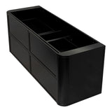 Tura Shaker 1500mm Curved Wall Hung Vanity Cabinet, Matte Black