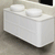 Tura Shaker 1500mm Curved Wall Hung Vanity Cabinet, Matte White