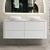 Tura Shaker 1500mm Curved Wall Hung Vanity Cabinet, Matte White