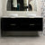 Tura Shaker 1800mm Curved Wall Hung Vanity Cabinet, Matte Black
