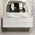 Tura Shaker 1800mm Curved Wall Hung Vanity Cabinet, Matte White