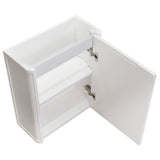 Tura Shaker Petite 500mm Curved Wall Hung Slim Vanity Cabinet, Matte White