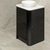 Tura Shaker 600mm Curved Floorstanding Vanity Cabinet, Matte Black
