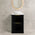 Tura Shaker 600mm Curved Floorstanding Vanity Cabinet, Matte Black