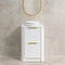 Tura Shaker 600mm Curved Floorstanding Vanity Cabinet, Matte White
