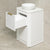 Tura Shaker 600mm Curved Floorstanding Vanity Cabinet, Matte White