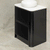 Tura Shaker 750mm Curved Floorstanding Vanity Cabinet, Matte Black