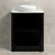 Tura Shaker 750mm Curved Floorstanding Vanity Cabinet, Matte Black