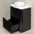 Tura Shaker 750mm Curved Floorstanding Vanity Cabinet, Matte Black
