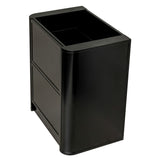 Tura Shaker 750mm Curved Floorstanding Vanity Cabinet, Matte Black