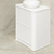 Tura Shaker 750mm Curved Floorstanding Vanity Cabinet, Matte White