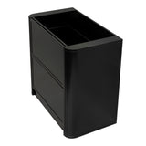 Tura Shaker 900mm Curved Floorstanding Vanity Cabinet, Matte Black