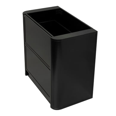 Tura Shaker 900mm Curved Floorstanding Vanity Cabinet, Matte Black