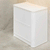 Tura Shaker 900mm Curved Floorstanding Vanity Cabinet, Matte White