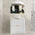 Tura Shaker 900mm Curved Floorstanding Vanity Cabinet, Matte White