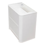 Tura Shaker 900mm Curved Floorstanding Vanity Cabinet, Matte White