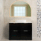 Tura Shaker 1200mm Curved Floorstanding Vanity Cabinet, Matte Black