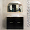 Tura Shaker 1200mm Curved Floorstanding Vanity Cabinet, Matte Black