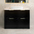 Tura Shaker 1200mm Curved Floorstanding Vanity Cabinet, Matte Black