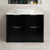 Tura Shaker 1200mm Curved Floorstanding Vanity Cabinet, Matte Black