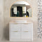 Tura Shaker 1200mm Curved Floorstanding Vanity Cabinet, Matte White