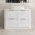 Tura Shaker 1200mm Curved Floorstanding Vanity Cabinet, Matte White
