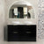 Tura Shaker 1500mm Curved Floorstanding Vanity Cabinet, Matte Black