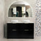 Tura Shaker 1500mm Curved Floorstanding Vanity Cabinet, Matte Black