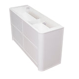 Tura Shaker 1500mm Curved Floorstanding Vanity Cabinet, Matte White