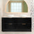 Tura Shaker 1800mm Curved Floorstanding Vanity Cabinet, Matte Black