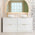 Tura Shaker 1800mm Curved Floorstanding Vanity Cabinet, Matte White