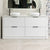 Tura Shaker 1800mm Curved Floorstanding Vanity Cabinet, Matte White