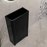 Tura Shaker Petite 500mm Curved Floorstanding Slim Vanity Cabinet, Matte Black