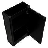 Tura Shaker Petite 500mm Curved Floorstanding Slim Vanity Cabinet, Matte Black