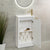 Tura Shaker Petite 500mm Curved Floorstanding Slim Vanity Cabinet, Matte White