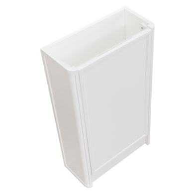 Tura Shaker Petite 500mm Curved Floorstanding Slim Vanity Cabinet, Matte White
