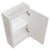 Tura Shaker Petite 500mm Curved Floorstanding Slim Vanity Cabinet, Matte White