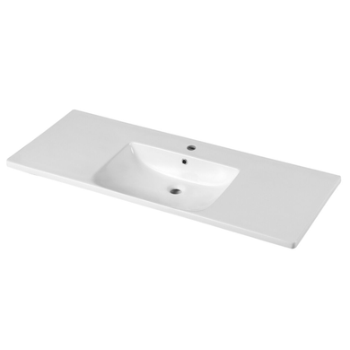 Kaku 1200mm Vanity Top with Integrated Sink and Overflow, Matte White