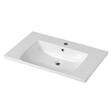 Kaku 900mm Vanity Top with Integrated Sink and Overflow, Matte White