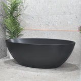 *Clearance Stock* Kinka Egg 1700mm Oval Freestanding Bath, Matte Black