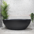 Kinka Egg 1700mm Oval Freestanding Bath, Matte Black