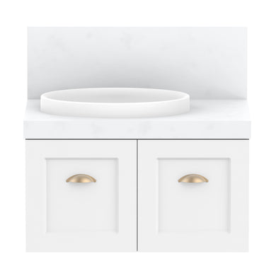 ADP London Wall Hung 750mm Single Left Offset Bowl Vanity Cabinet